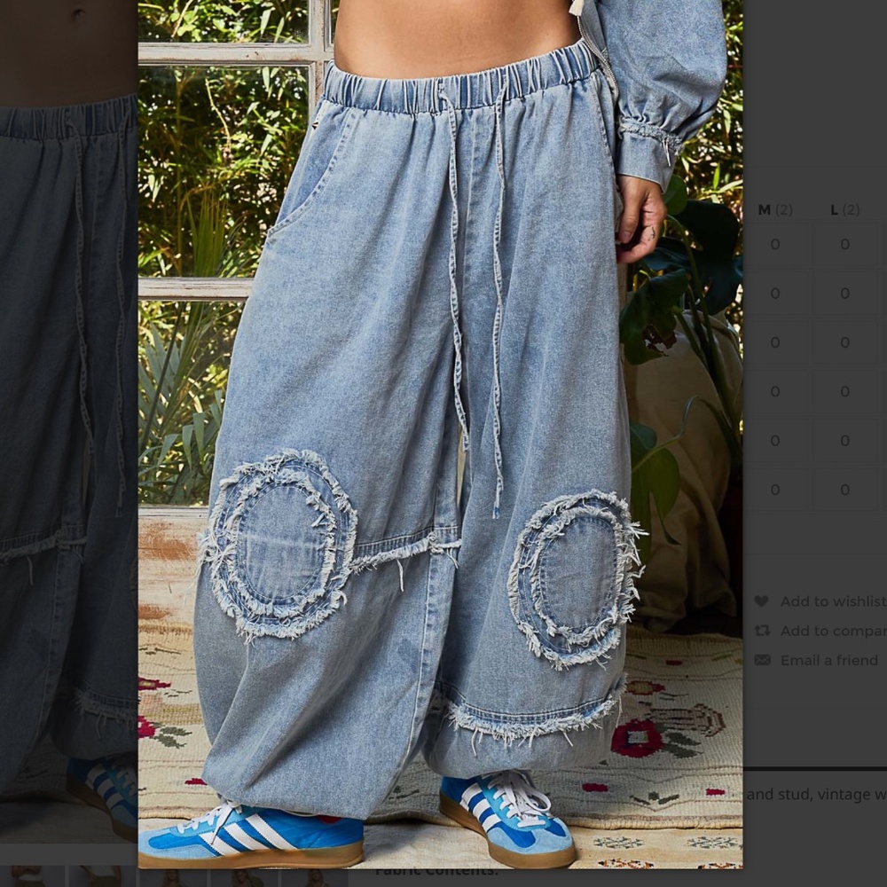 POL Light Blue Denim Joggers - Picture 9 of 13